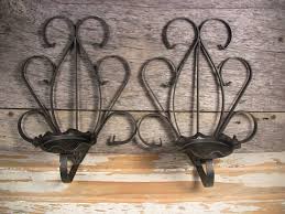 Vintage Wrought Iron Wall Sconces