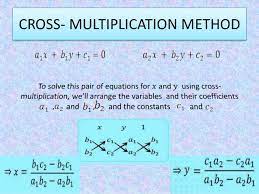 Cross Multiplication Method For Solving