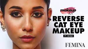 reverse cat eye makeup look ft rosh