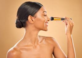 indian woman beauty and brush for