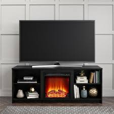 Black Oak Fireplace Tv Stand For Tvs Up
