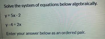 solve the system of equations below
