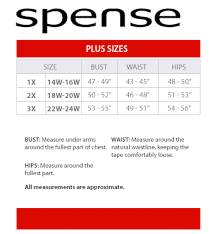 Spense Plus Size Chart In 2019 Size Chart Plus Size