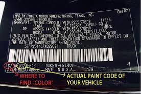 car part how do i find the paint code
