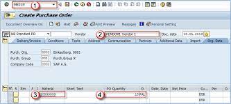 how to create a purchase order me21n in sap