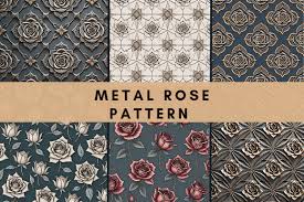 metallic rose pattern graphic by
