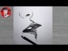 how to draw a lips kiss drawing for