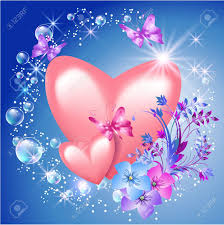 Hd pictures of beautiful flowers 05. Pink Hearts With Flowers And Sunshine Royalty Free Cliparts Vectors And Stock Illustration Image 17417726
