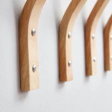 wood coat hook wall mounted single hook
