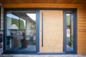 Natural Oak Front Door With Sidelights