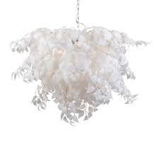 Romantic Hanging Lamp White With Leaves