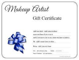 makeup artist gift certificate