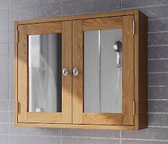 Oak Bathroom Cabinet Wooden Wall