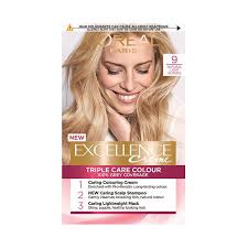 Tips for dyeing your hair blonde at home. Excellence Creme 9 Natural Light Blonde Hair Dye Savers Health Home Beauty