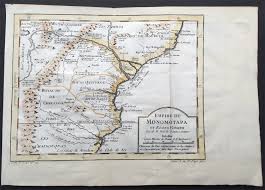 Antique map of western africa. 1747 Bellin Antique Map Of The Empire Of Mutapa Or Monomotapa Se Afric Classical Images
