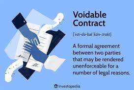 voidable contract definition how it