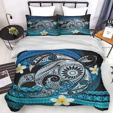 hawaiian print bedding set