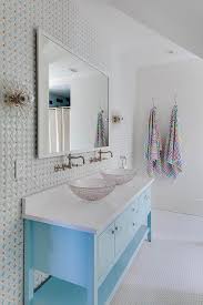 Turquoise Blue Sink Vanity With Pink