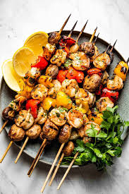grilled shrimp kabobs with vegetables