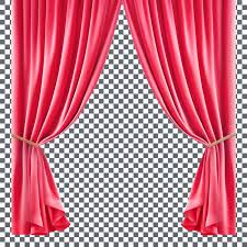 premium psd opened pink curtain with