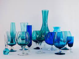 vintage coloured glass vases wilde