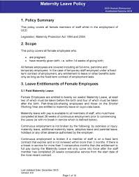 maternity leave policy pdf free
