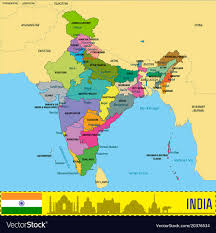 political map of india royalty free