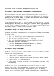 calam eacute o tv violence essay effective and powerful guide for writing tv violence essay effective and powerful guide for writing