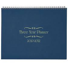 3 Year Calendar Planner 2020 2022 Monthly Schedule Organizer Flip Calendar Diary With Tabs Spiral Bound Top Blue 8 Wide X 11 Long