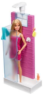 Barbie badezimmer schaumbad gefallig barbie furniture. Barbie Deluxe Set Mobel Badezimmer Puppe