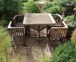 Heals Teak Garden Table And Four Chairs