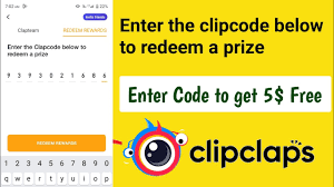 enter the clapcode below to redeem a