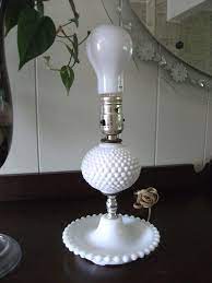 Vintage Hobnail Lamp Lamp Vintage