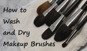how to wash and dry makeup brushes
