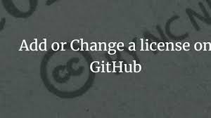 add or change a license on github dev