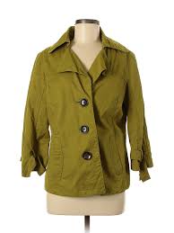 Details About Merona Women Green Jacket L