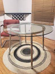 Ikea Salmi Round Glass Dining Table For