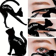 cat shape eyeliner template stencil