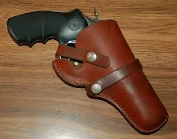Hunter 1100 12 Leather Holster For S W 27 28 29 Dan Wesson Colt Trooper Webley