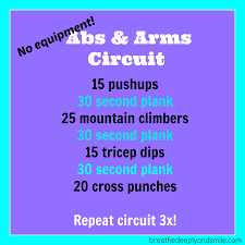 no equipment abs and arms workout