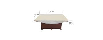58 X38 Rectangular Fire Pit Cover