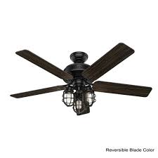 The classic luxury of this ceiling fan is wonderful for bedrooms, dens, home offices and elegant dining rooms. Hunter Port Isabel 52 In Led Indoor Outdoor Matte Black Ceiling Fan With Light Kit 53420 The Home Depot