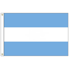 The argentine flag is a horizontal bicolour with in the center an emblem. 035011 Argentina No Seal 6 X 10 Outdoor Nylon Flag With Heading And Grommets Hanover Flag Company