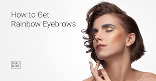 rainbow eyebrows regular makeup vs