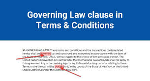 Governing Law Clause In Terms Conditions Termsfeed