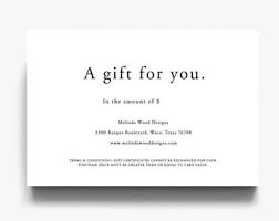 Gift Certificate Template Etsy