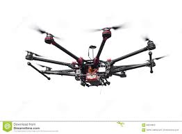octocopter copter drone stock photo
