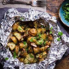 potatoes on the grill in foil sunday