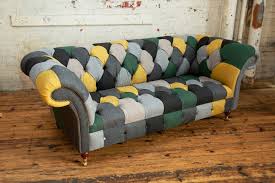 york patchwork chesterfield sofa