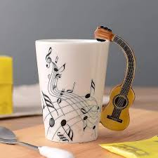 8 5oz creative mug violin style